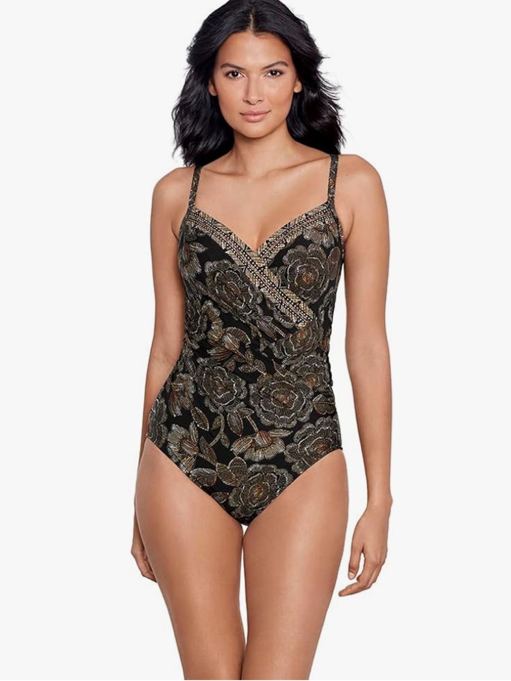 NWT Miraclesuit Women’s Petal‎ Pusher Gali Underwire One Piece Swimsuit Control